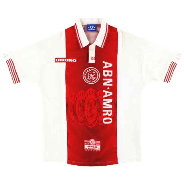 1997-98 Ajax Umbro Home Shirt L - Ajax / Excellent / Large