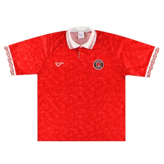1992-93 Charlton Ribero Home Shirt L - Charlton Athletic / Excellent / Large