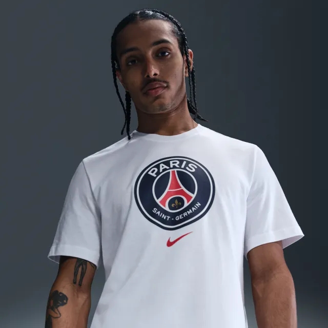 Paris Saint-Germain Men's Nike Football T-Shirt - White - Cotton