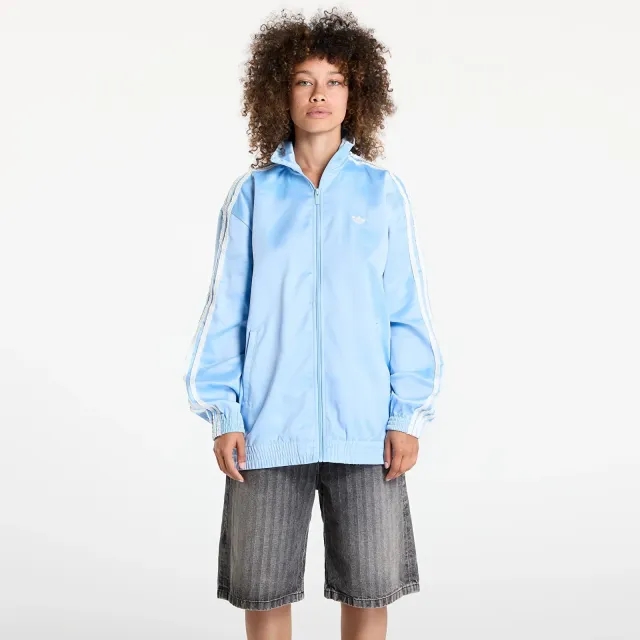 Jacket Adidas Originals Satin Firebird Track Top Ruffle 3-Stripes Clear Sky Xxs