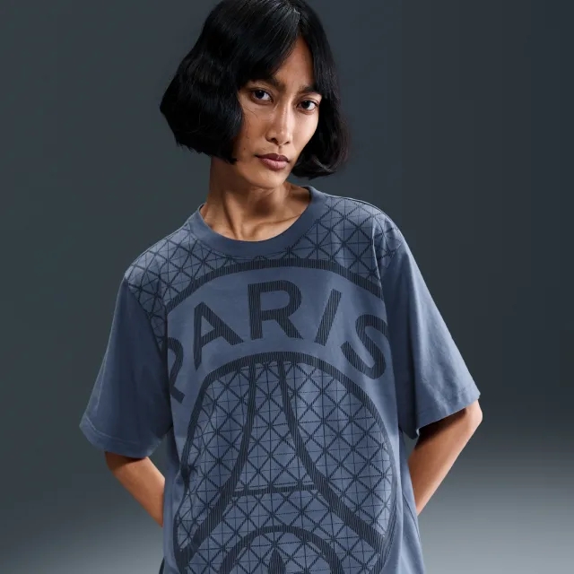 Paris Saint-Germain Women's Nike Football Seasonal Print T-Shirt - Blue - Cotton