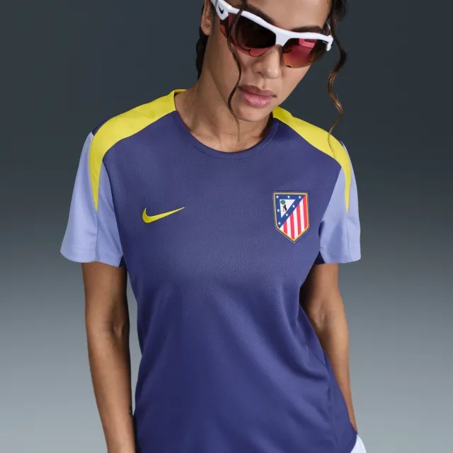 Atlético Madrid Strike Women's Nike Dri-FIT Football Short-Sleeve Top - Purple - Polyester