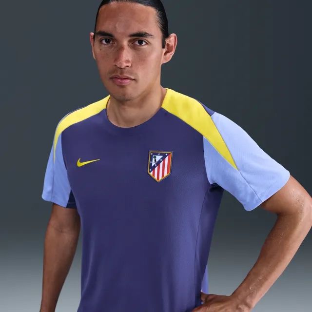Atlético Madrid Strike Men's Nike Dri-FIT Football Short-Sleeve Top - Purple - Polyester