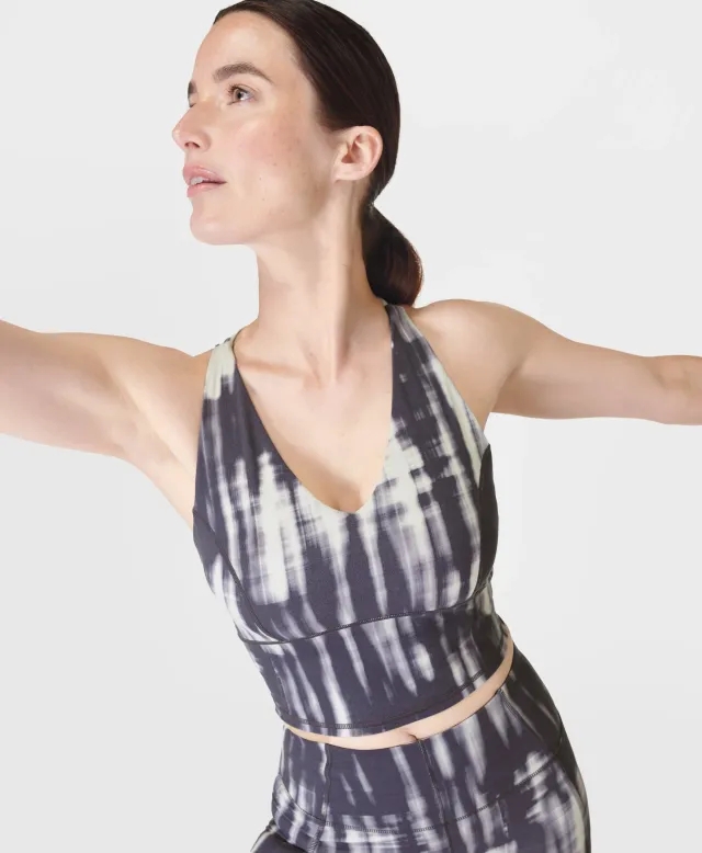 Super Soft Crop Strappy Back Gym Vest