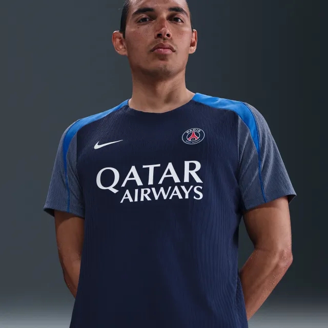 Paris Saint-Germain Strike Elite Men's Nike Dri-FIT ADV Football Short-Sleeve Top - Blue - Polyester