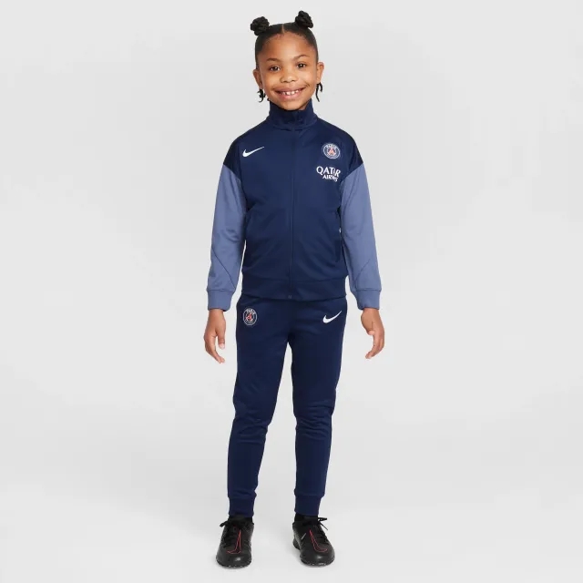 Paris Saint-Germain Strike Younger Kids' Nike Dri-FIT Football Knit Tracksuit - Blue - Polyester