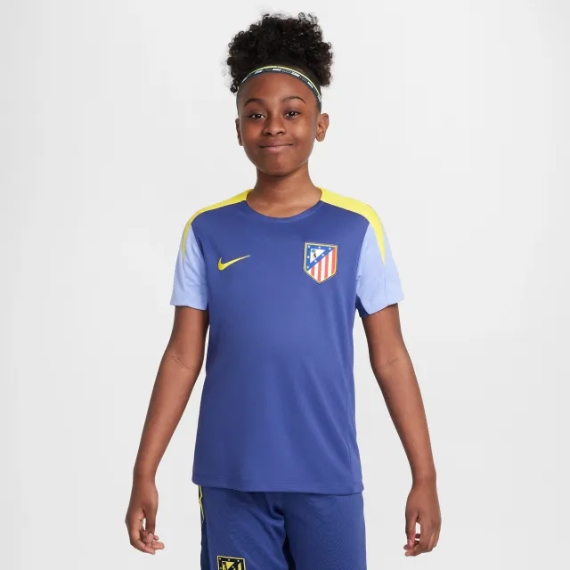 Atlético Madrid Strike Older Kids' Nike Dri-FIT Football Short-Sleeve Top - Purple - Polyester