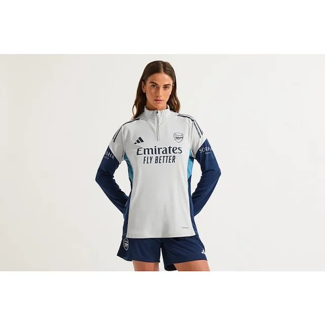 Arsenal adidas Womens 25/26 Grey 1/4 Zip Training Top, Multicolor