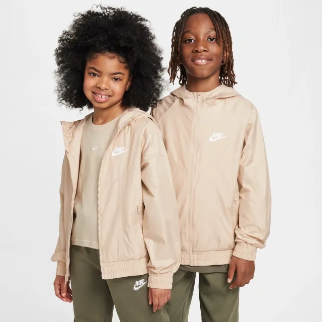 Nike Sportswear Windrunner Older Kids' Hooded Repel Jacket - Brown - Polyester