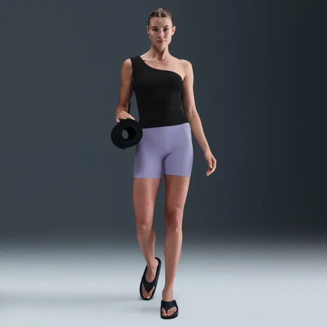Nike Zenvy Women's Gentle-Support High-Waisted 13cm (approx.) Biker Shorts - Purple - Nylon/Elastane