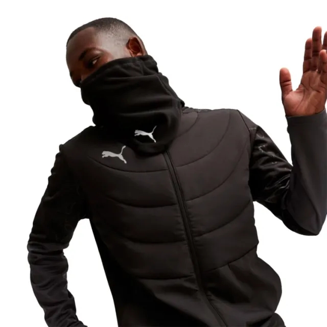 PUMA Individualwinterized Football Neck Warmer, Black/White
