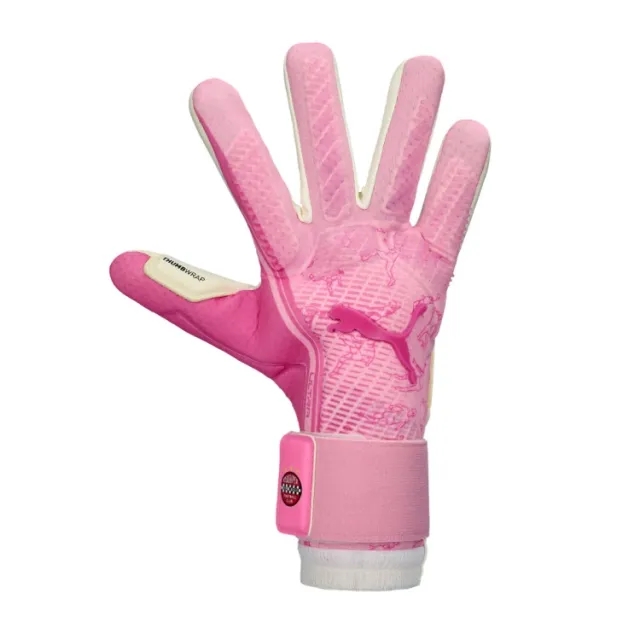 PUMA Ultra Ultimate x Kidsuper Hybrid Football Goalkeeper Gloves, Ravish/Fast Pink, size 10