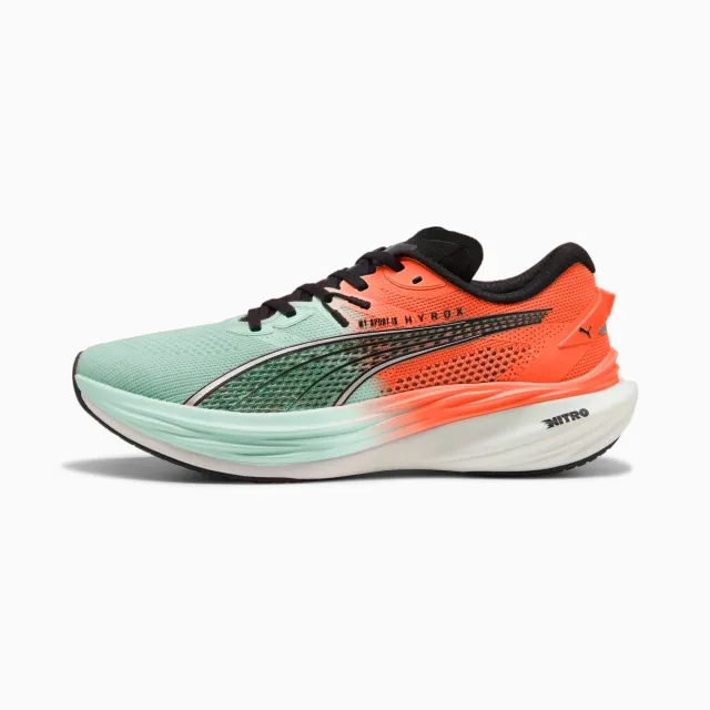 PUMA x HYROX Deviate Nitro™ 3 Running Shoes Men, Glowing Red/Mint Melt, size 10