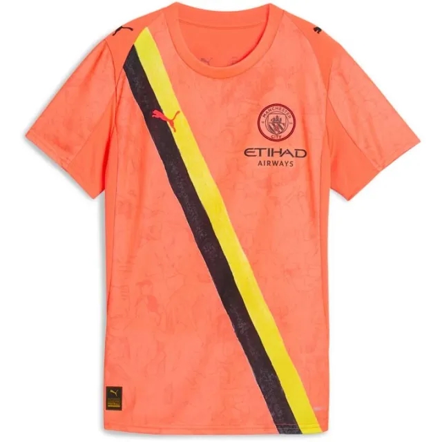 PUMA Kidsuper x Manchester City Jersey Women, Neon Sun/Black, size Large