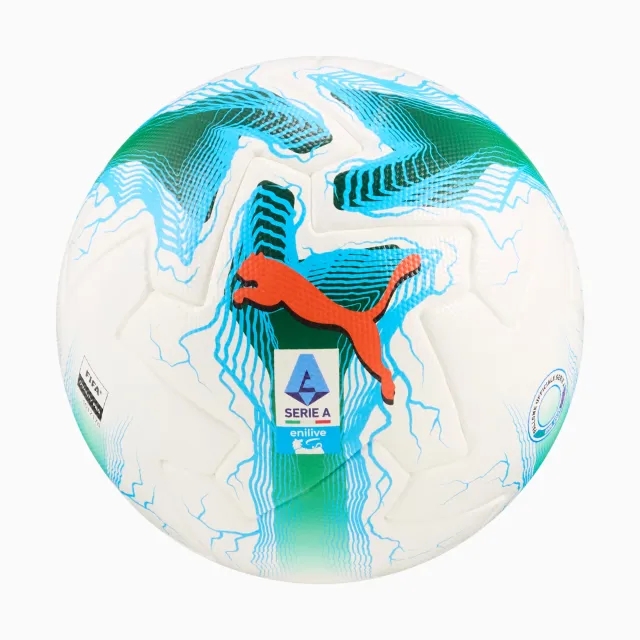 PUMA Orbita Serie A Football (Fifa Quality Pro), White/Multicolor, size 5