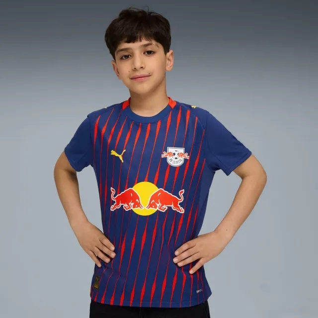 PUMA Rb Leipzig 25/26 Away Jersey Youth, Elektro Blue/For All Time Red, size 11-12 Youth