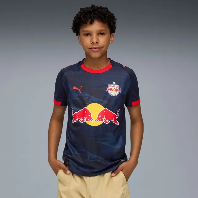 PUMA FC Red Bull Salzburg 25/26 Away Jersey Youth, Dark Blue, size 11-12 Youth
