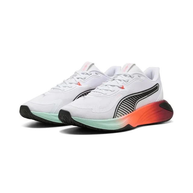 PUMA Pwr Hybrid Training Shoes, White/Glowing Red/Ruby Shimmer, size 10