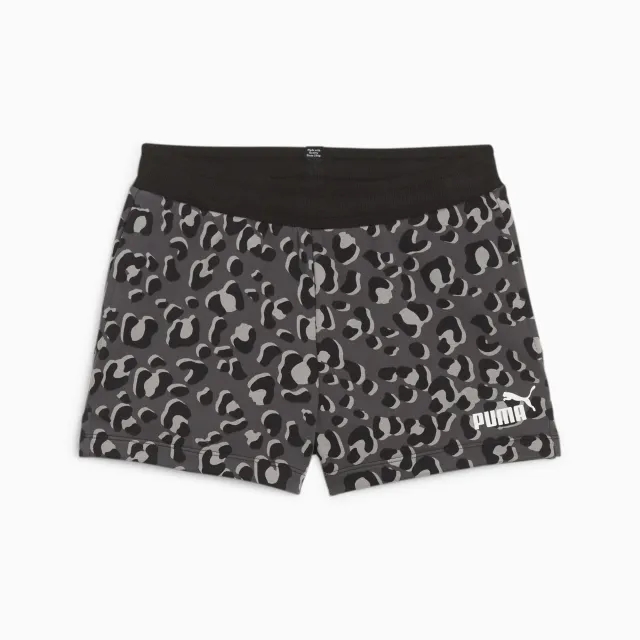 PUMA Ess+ Animal Girls' Shorts, Black, size 11-12 Youth