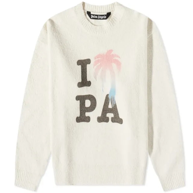 Palm Angels Men's I Love PA Crew Sweat Multi