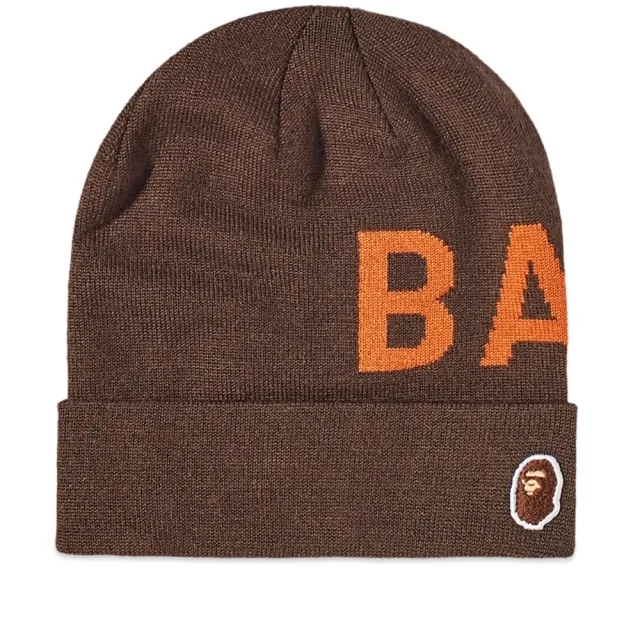 A Bathing Ape Men's BAPE Knit Cap Brown
