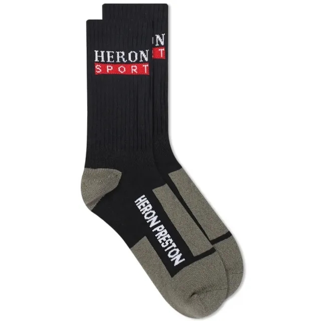 Heron Preston Men's Heron Sport Long Socks Black
