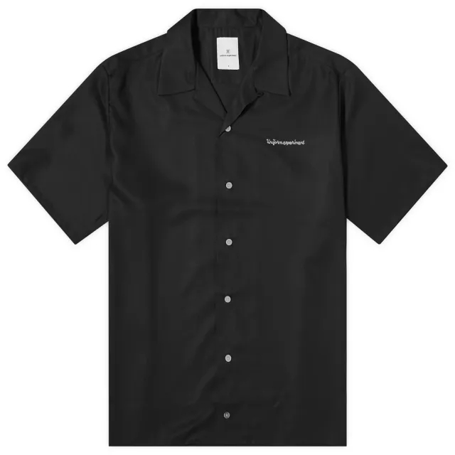 Uniform Experiment Men's Washable Rayon Vacation Shirt Black