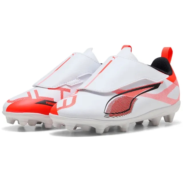 PUMA Ultra 5 Play V FG/AG Rb Football Boots Youth, White/Black/Glowing Red, size 1