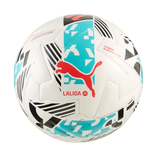 PUMA Orbita Laliga 1 Football (Fifa Quality Pro), White/Multicolor, size 5