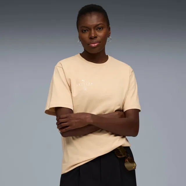 PUMA Ftbledition Football Tee Women, Light Sand, size Large