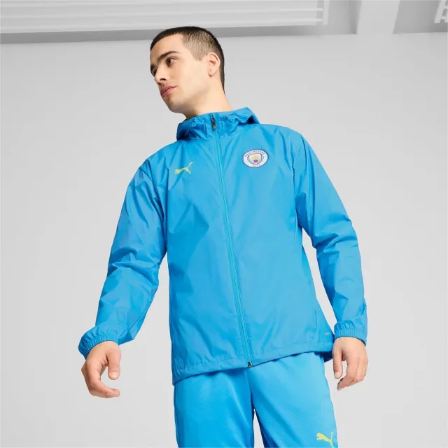 PUMA Manchester City All-Weather Training Jacket Men, Magic Blue/Yellow Glow, size 3XL