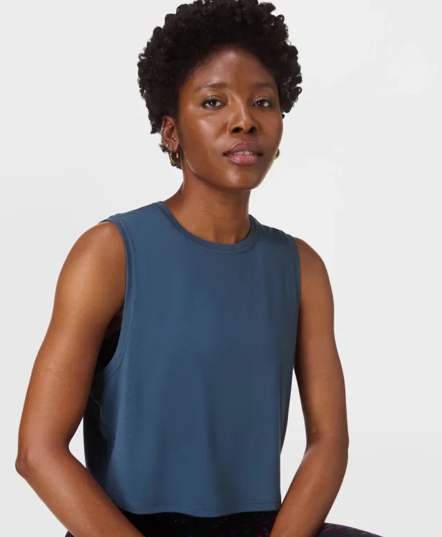 Breathe Easy Crop Muscle Vest