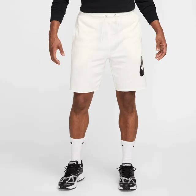 Nike Club Men's French Terry Alumni Shorts - White - Cotton/Rayon/Polyester