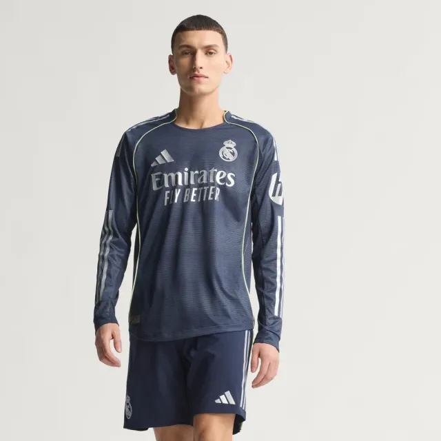 adidas Real Madrid 25/26 Long Sleeve Away Authentic Jersey