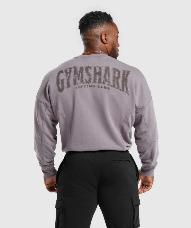  Heritage Washed Crew - Fog Purple
