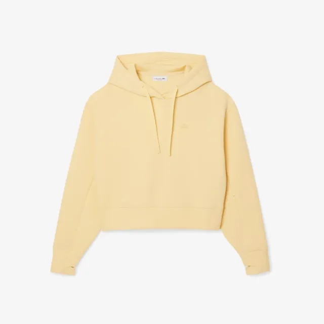 Lacoste Short Cut Cotton Hoodie - Yellow
