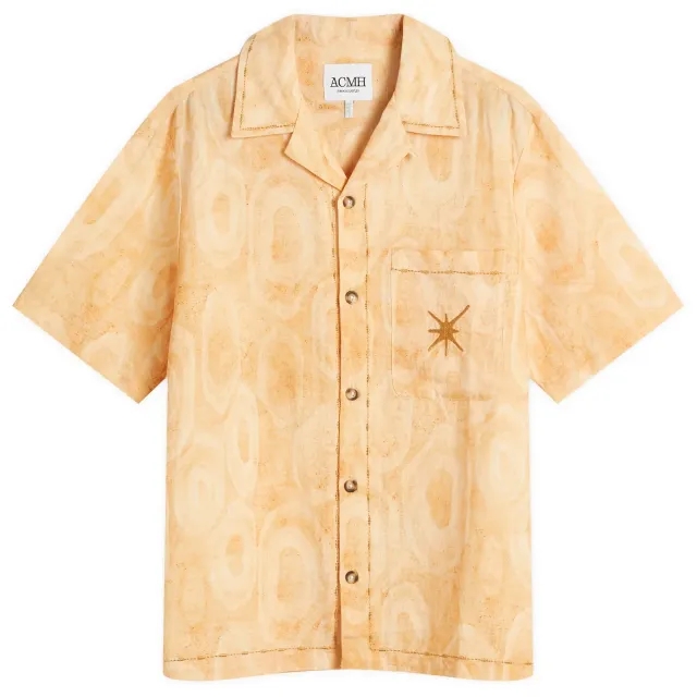 ACMH by Magic Castles Men's x Khruangbin Linen Vacation Shirt Sandstone