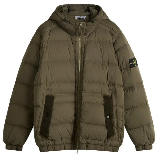 Stone Island Men's Seamless Tunnel Nylon Down-TC Jacket Military Green