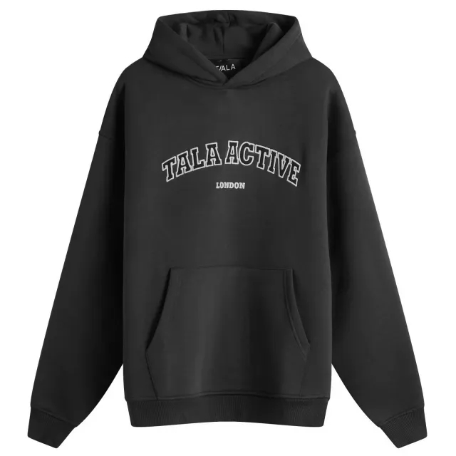 TALA Women's Oversized Active Logo Hooded Sweatshirt Vintage Black