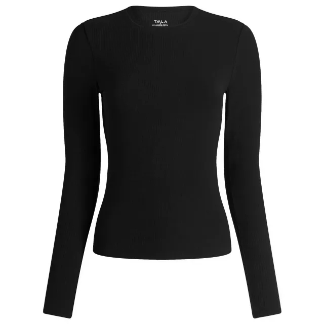 TALA Women's 365 Long Sleeve Long Line T-Shirt Black