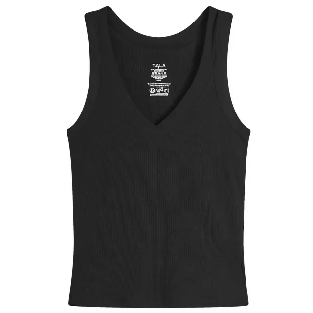 TALA Women's 365 2 Way Wear Racer Top Shadow Black