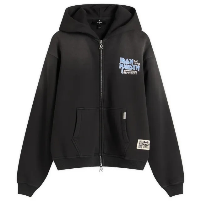 Represent Men's Iron Maiden Anniversary Hoody Stained Black