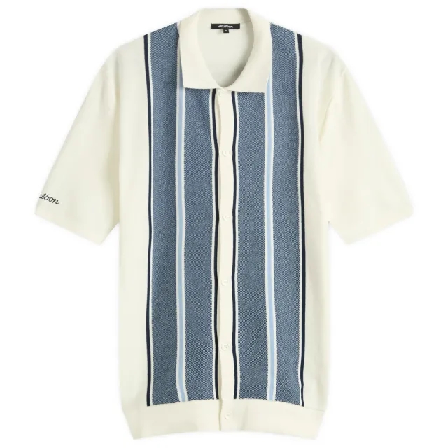 Malbon Men's Jude Knitted Polo Ivory
