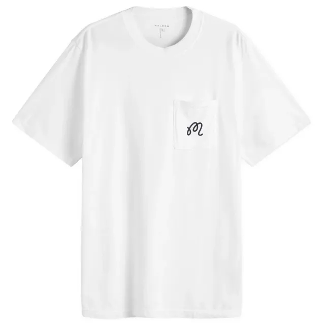 Malbon Men's Gelato Pocket Standard T-Shirt White