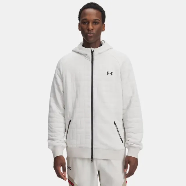 Under Armour  Unstoppable Fleece Textured Men's Full Zip Summit White / Black L