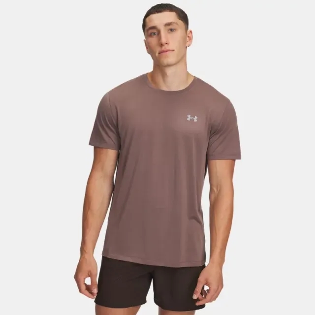Under Armour  Trail Run Men's Short Sleeve Sierra Taupe / Reflective L