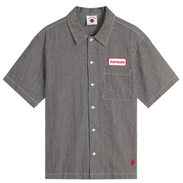 END. x ICECREAM Popsicle Hickory Denim Shirt Grey