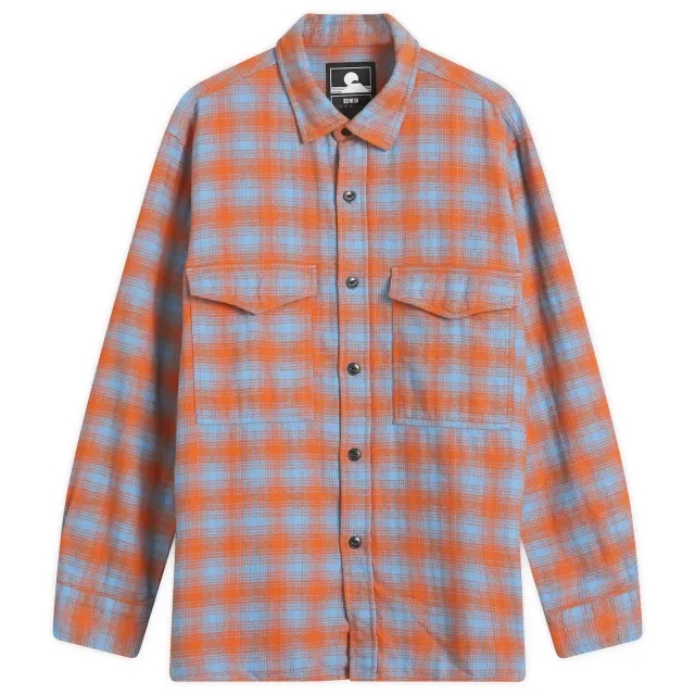 Edwin Men's Big Overshirt Parisian Blue/Tangerine Tango