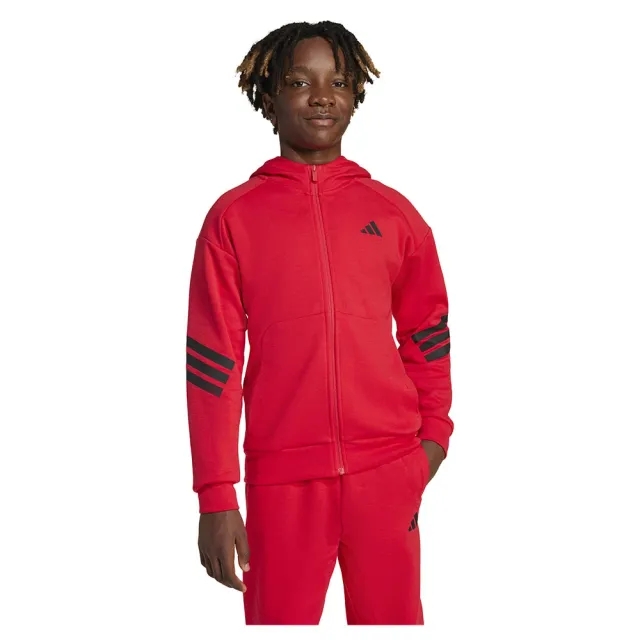 Manchester United x adidas Kids Future Icons Full Zip Hooded Track Top Red