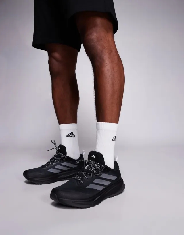 Adidas Running Supernova Rise Atr In Black And Metallic Silver